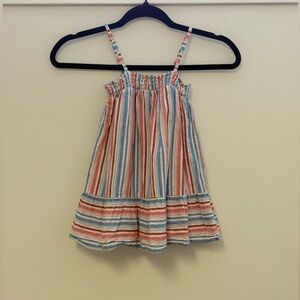 3/$18 Baby OshKosh B'gosh Red and Blue Striped Cotton Dress 3T Resort Summer